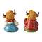 Glitzhome® 4.25" Fall Resin Highland Cow Table Decor Set